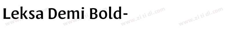 Leksa Demi Bold字体转换